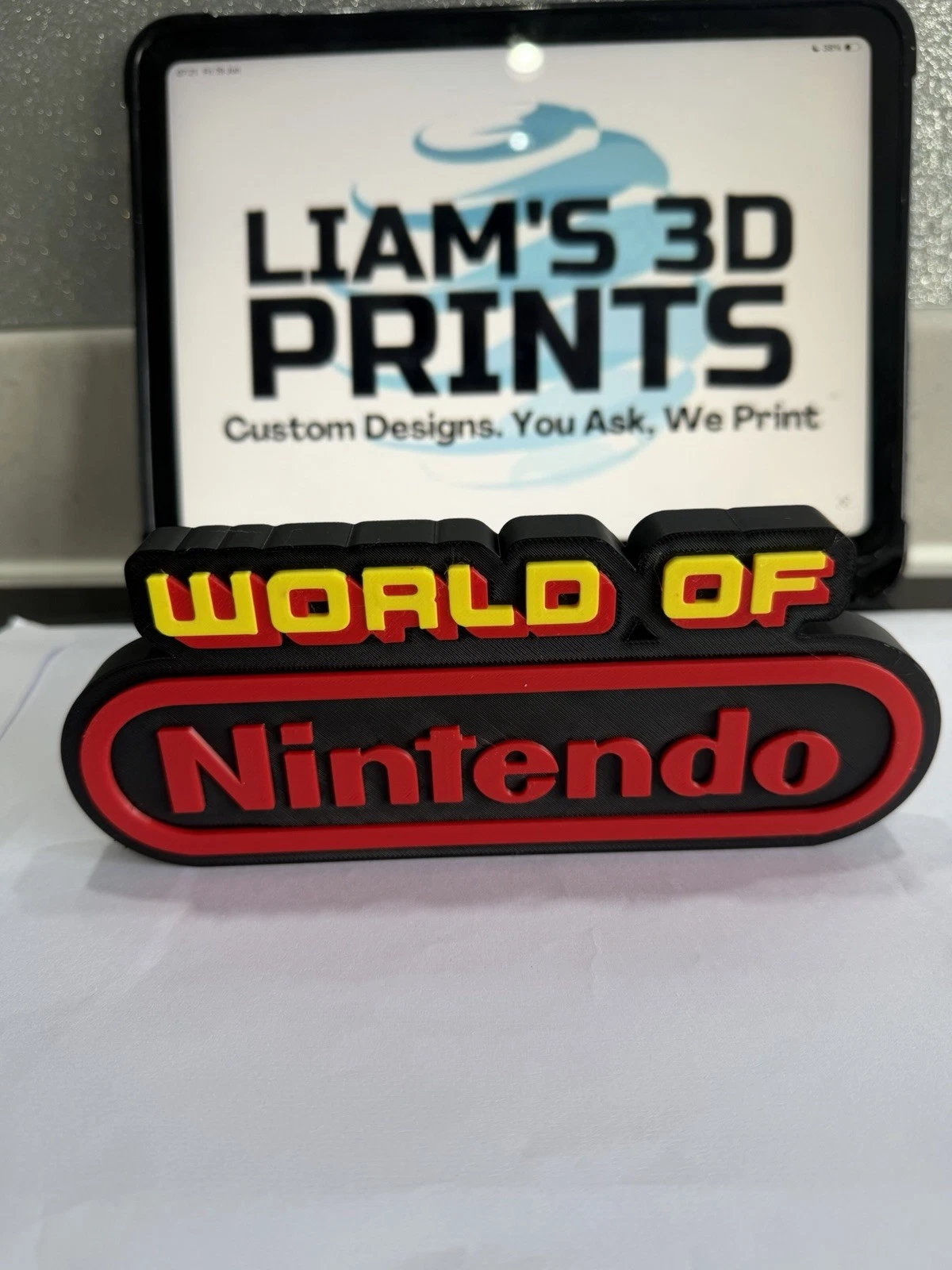 Decorative World Of Nintendo Gaming Self Standing logo Sign Display Pops
