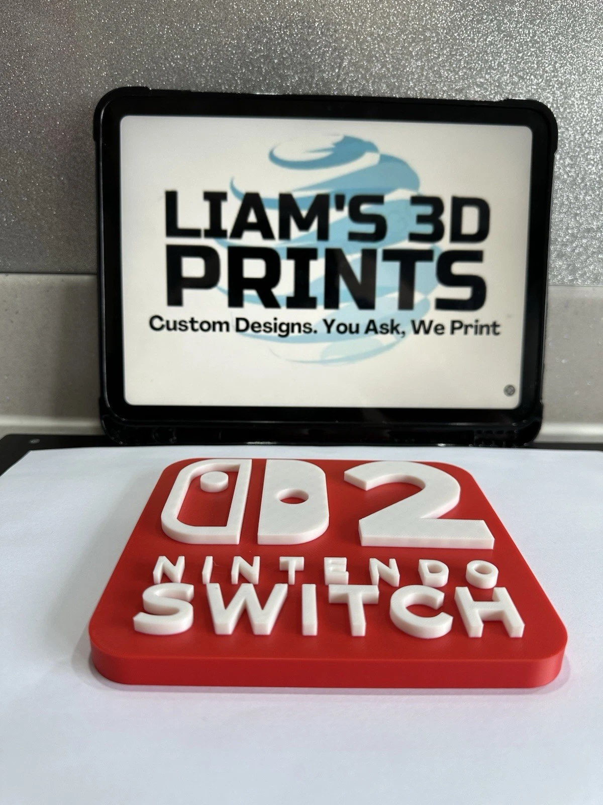 Decorative Nintendo Switch 2 logo Sign Display Standing Room