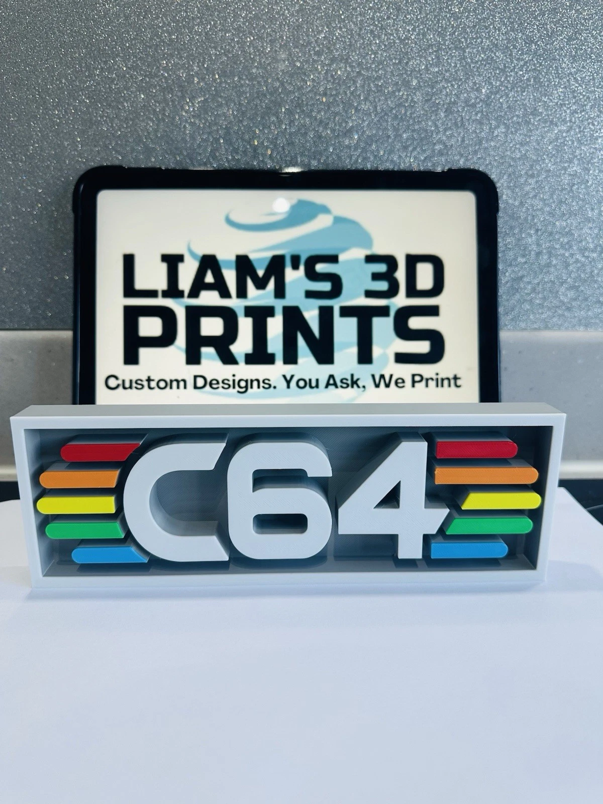 Decorative C64 Commodore 64 logo Sign Display Cinema small 17.5cm Large 22cm