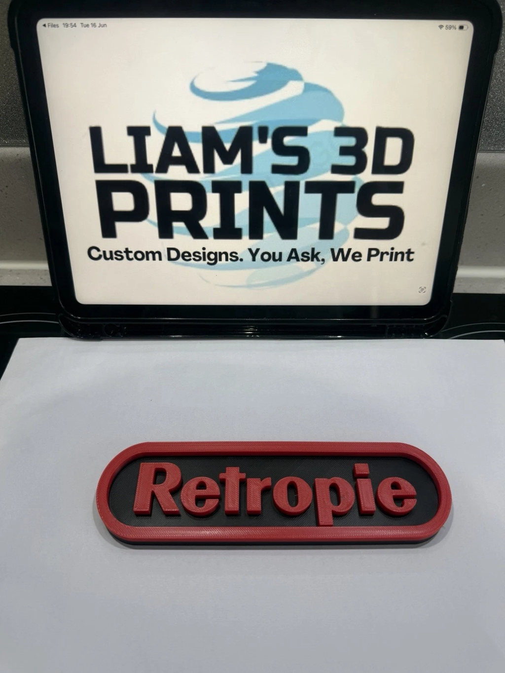 Decorative Retropie Gaming logo Sign Display Pops