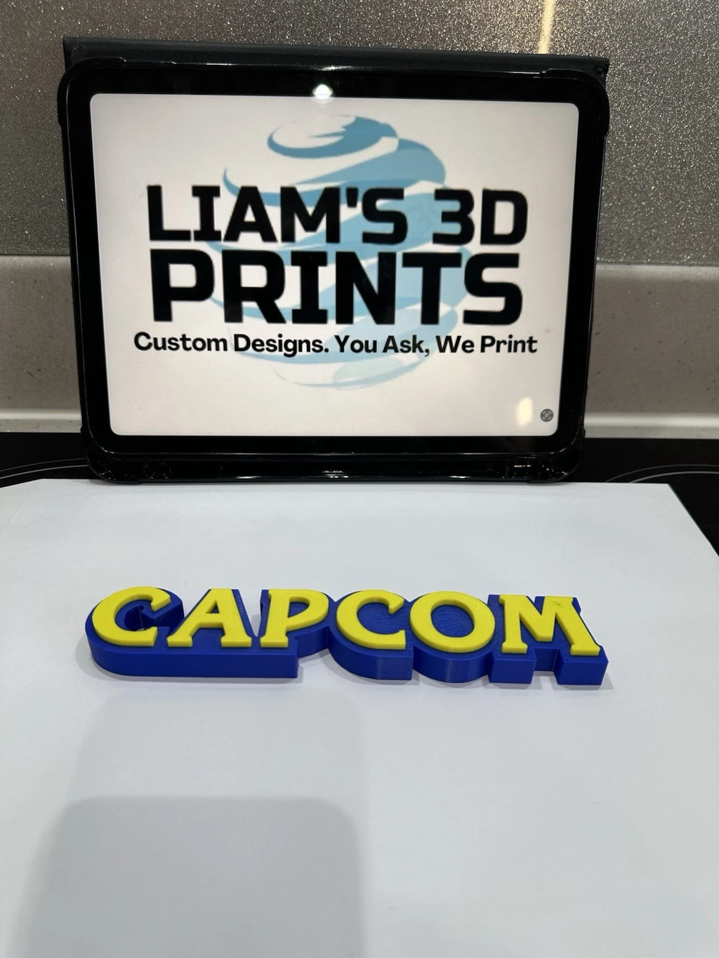 Decorative Capcom Game logo Sign Display Stand Room