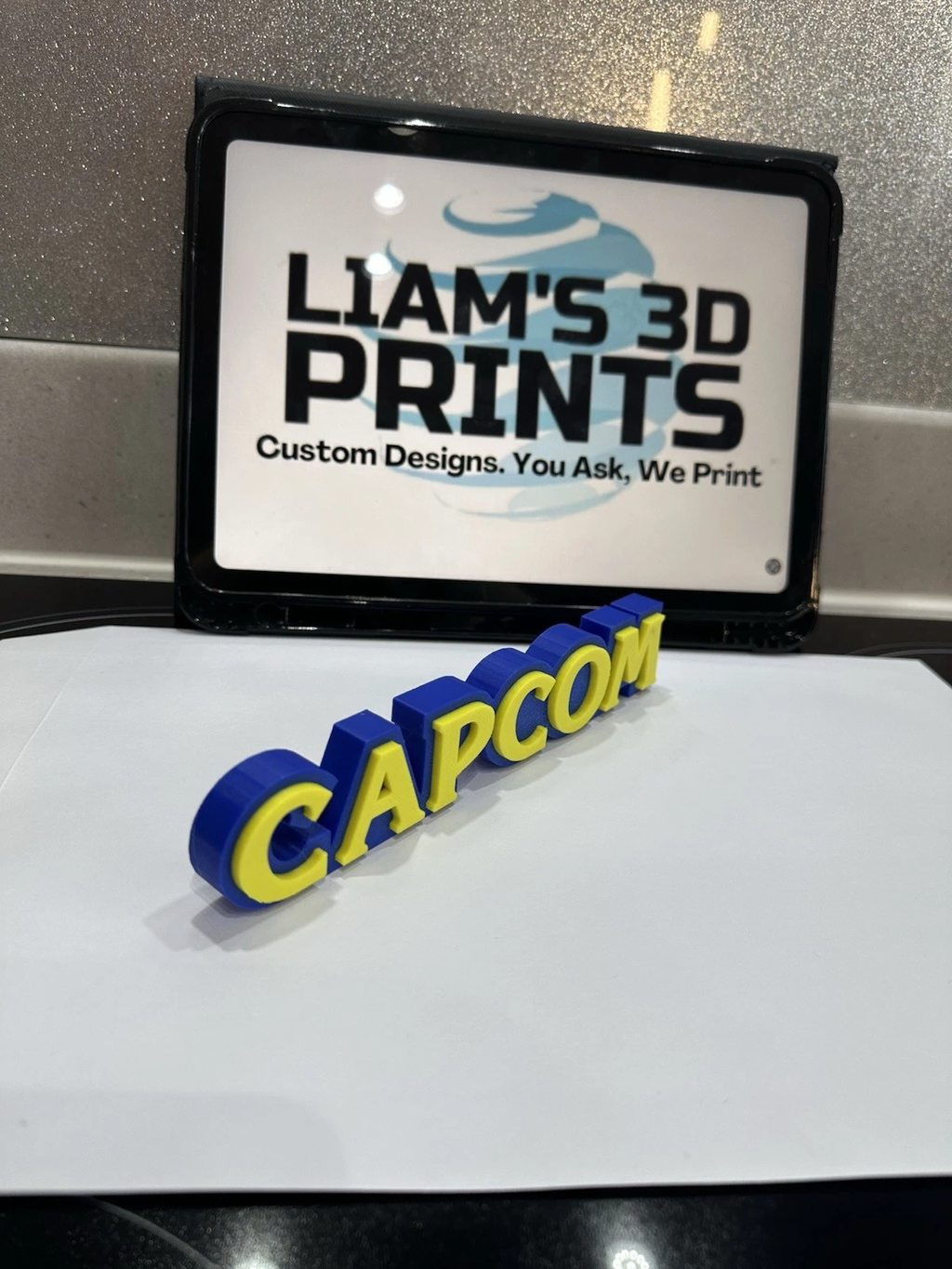 Decorative Capcom Game logo Sign Display Stand Room