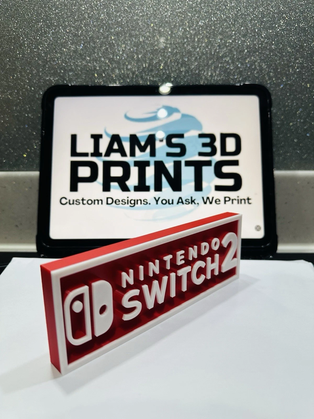 Decorative NINTENDO Switch 2 Game Consoles Logo Box Sign Display 3D Print 2 Sizes