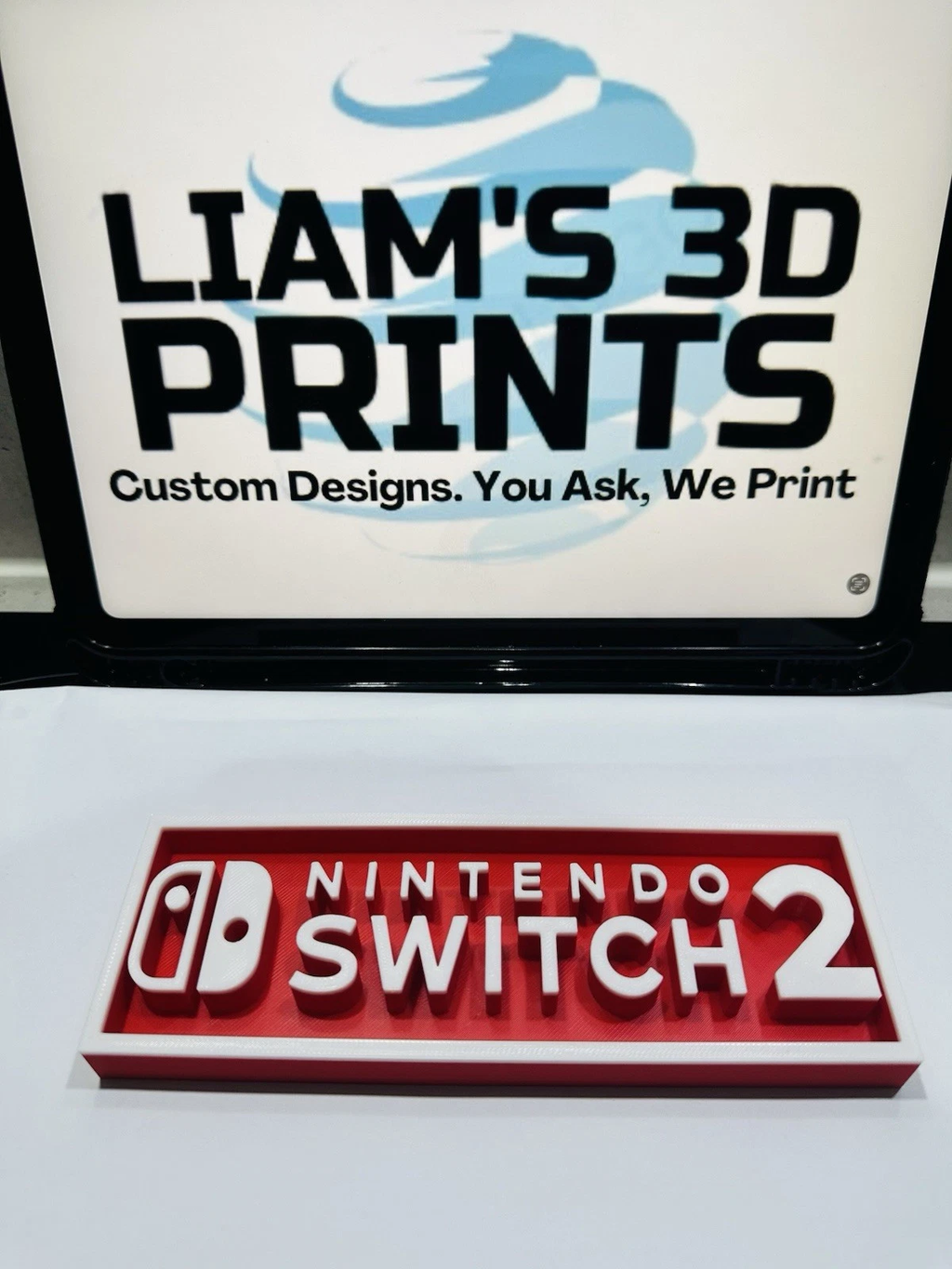 Decorative NINTENDO Switch 2 Game Consoles Logo Box Sign Display 3D Print 2 Sizes
