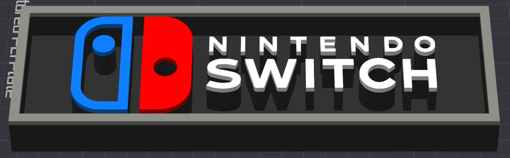 Decorative Nintendo Switch logo Sign Display Cinema s 17.5cm L 22cm