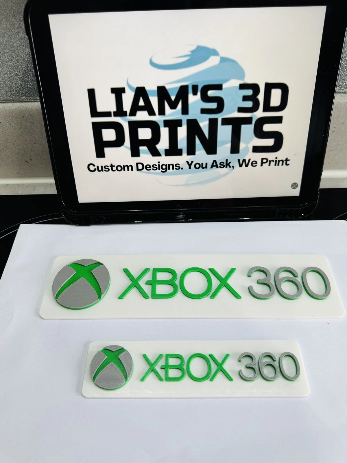 Decorative Xbox 360 logo Sign Display two sizes small 16cm L 25cm