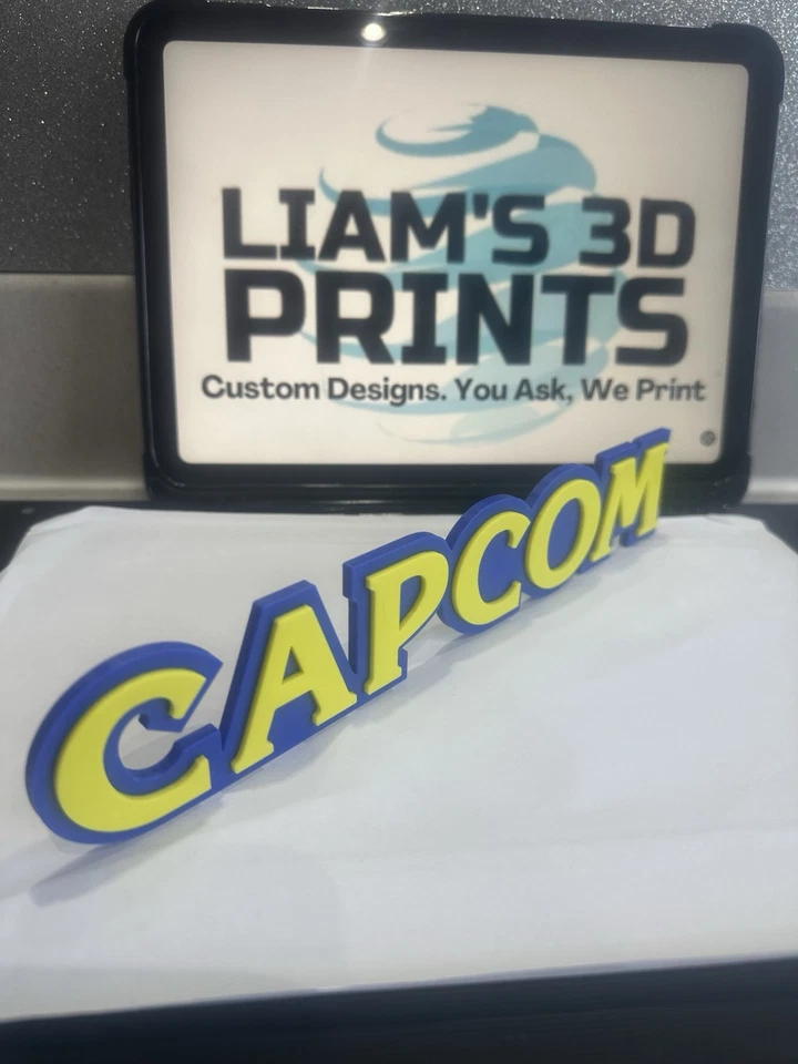 Decorative Capcom logo Sign Display two sizes small 16cm L 25cm