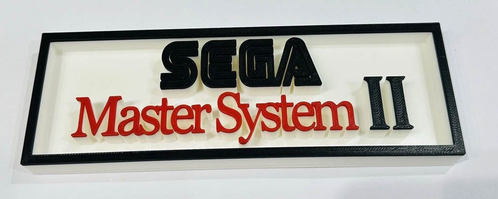 Decorative SEGA Master System 2 logo Sign Display Cinema small 17.5cm Large 22cm