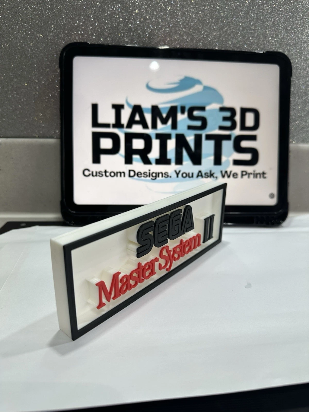 Decorative SEGA Master System 2 logo Sign Display Cinema small 17.5cm Large 22cm