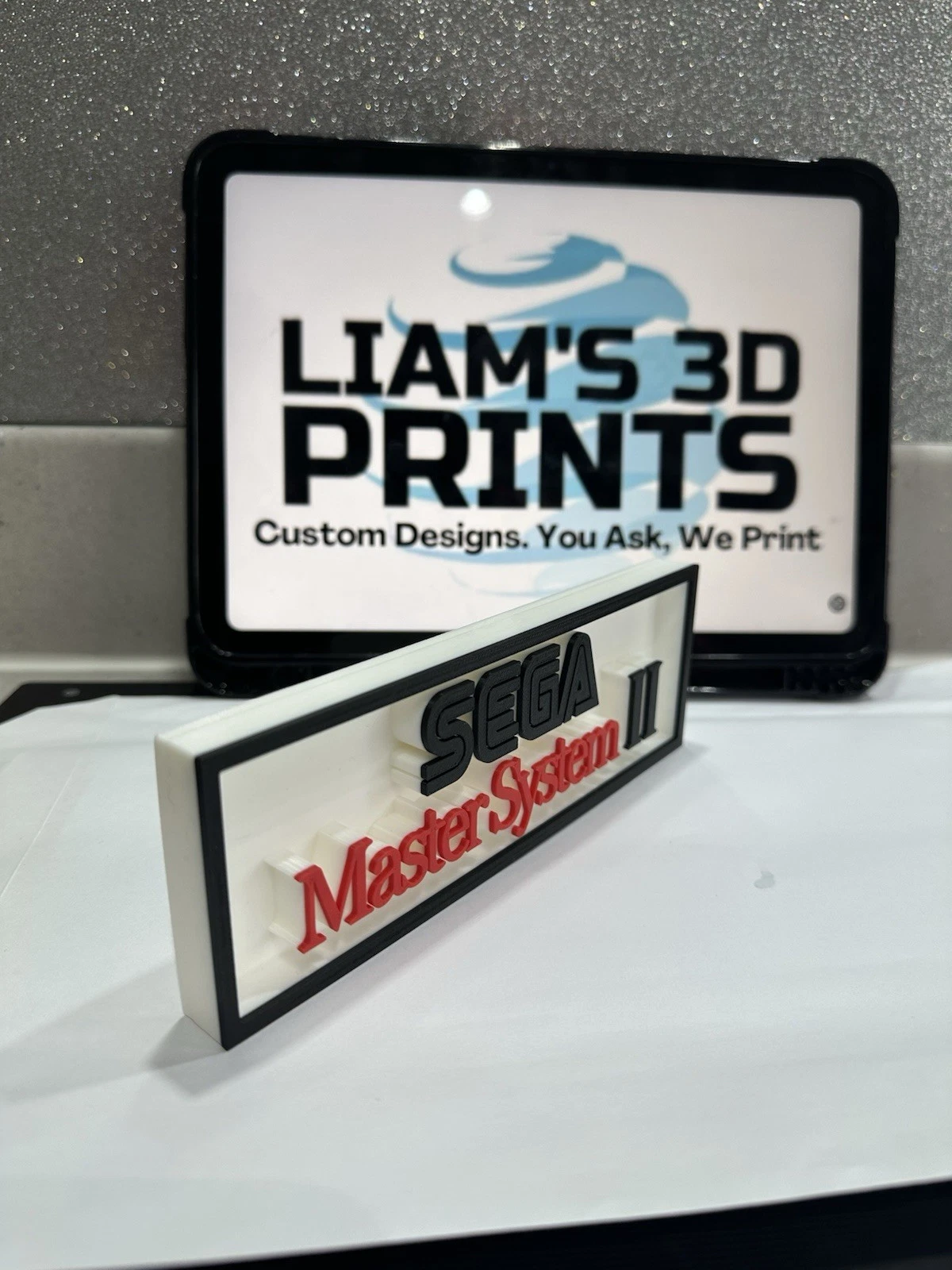 Decorative SEGA Master System 2 logo Sign Display Cinema small 17.5cm Large 22cm