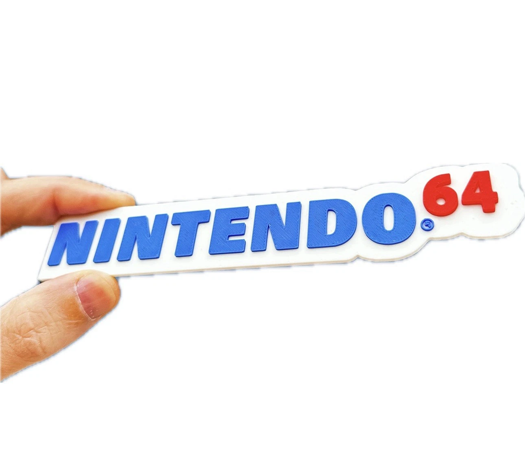 Decorative Nintendo 64 N64 logo Sign Display two sizes small 16cm Large 25cm