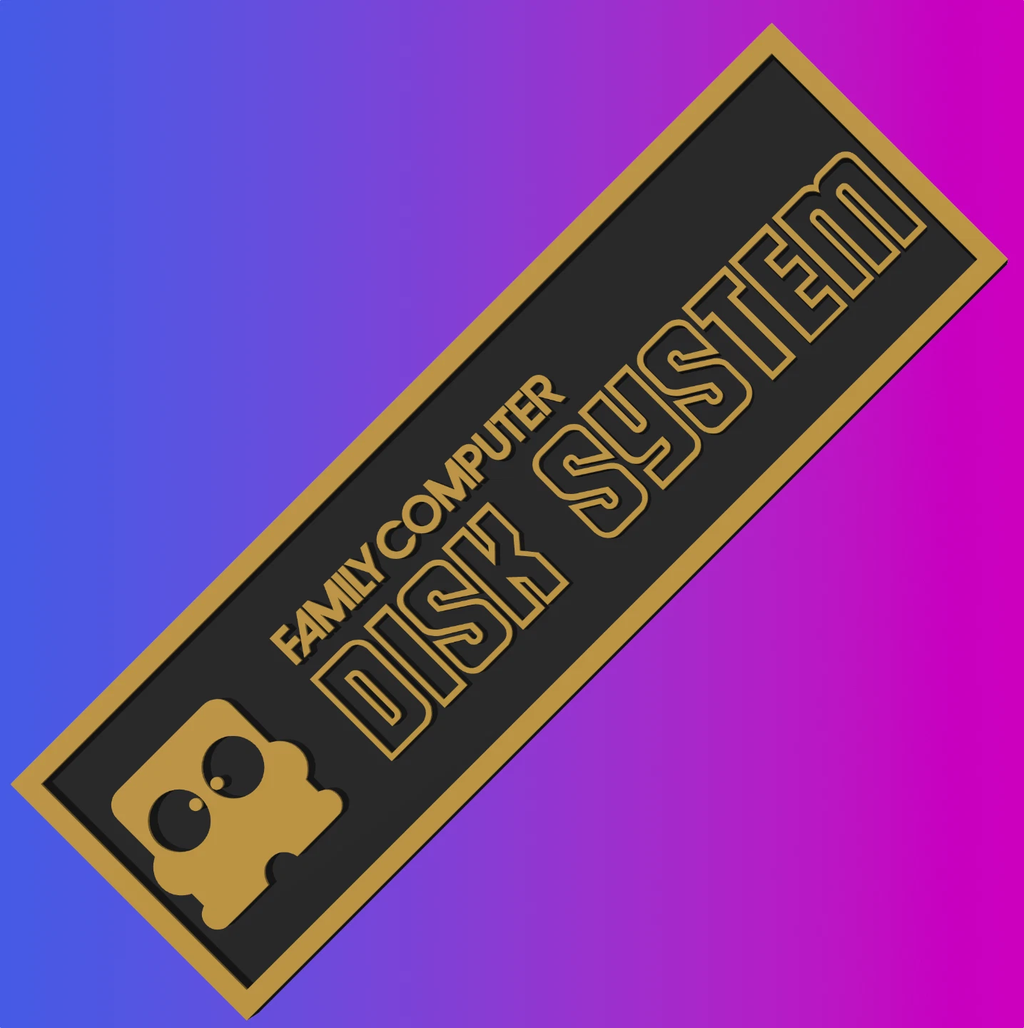 Decorative Super Famicom Disk System logo Sign Display Cinema s17.5cm Large 22cm