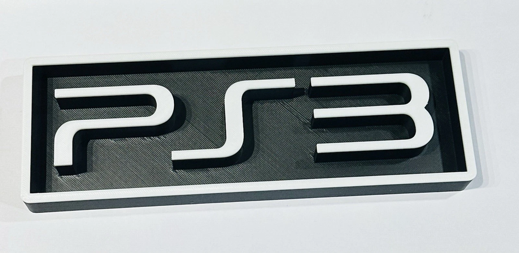Decorative PS3 PlayStation 3 Box Sign Shelf Logo Display Sign Gaming 2 Sizes