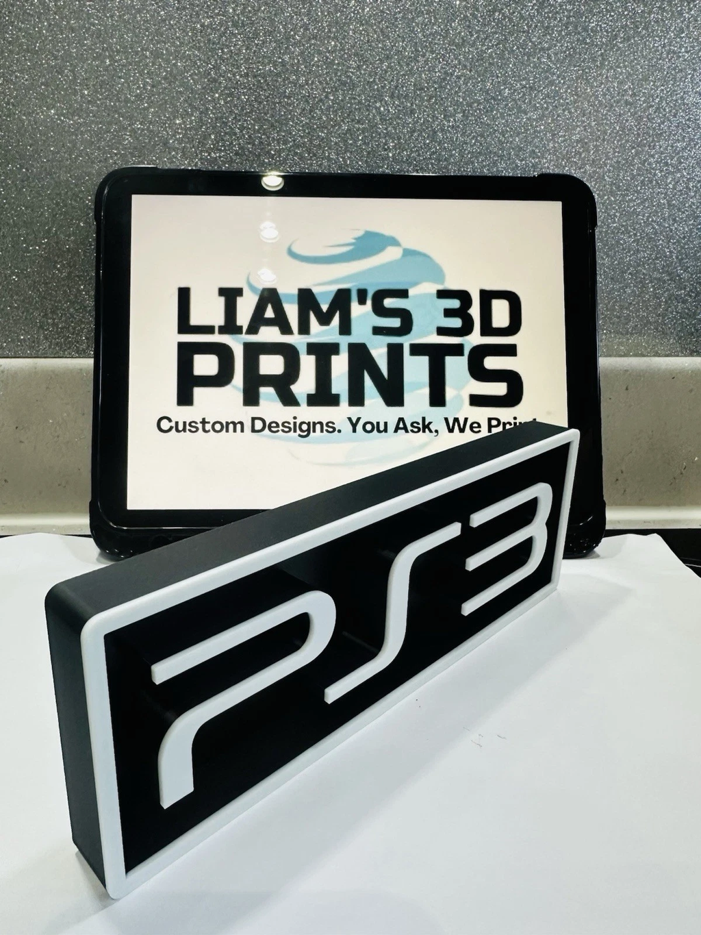 Decorative PS3 PlayStation 3 Box Sign Shelf Logo Display Sign Gaming 2 Sizes