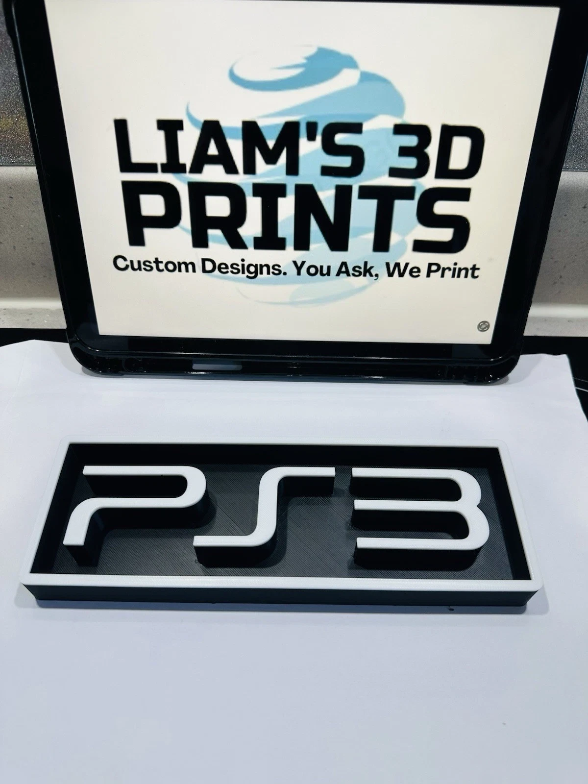 Decorative PS3 PlayStation 3 Box Sign Shelf Logo Display Sign Gaming 2 Sizes