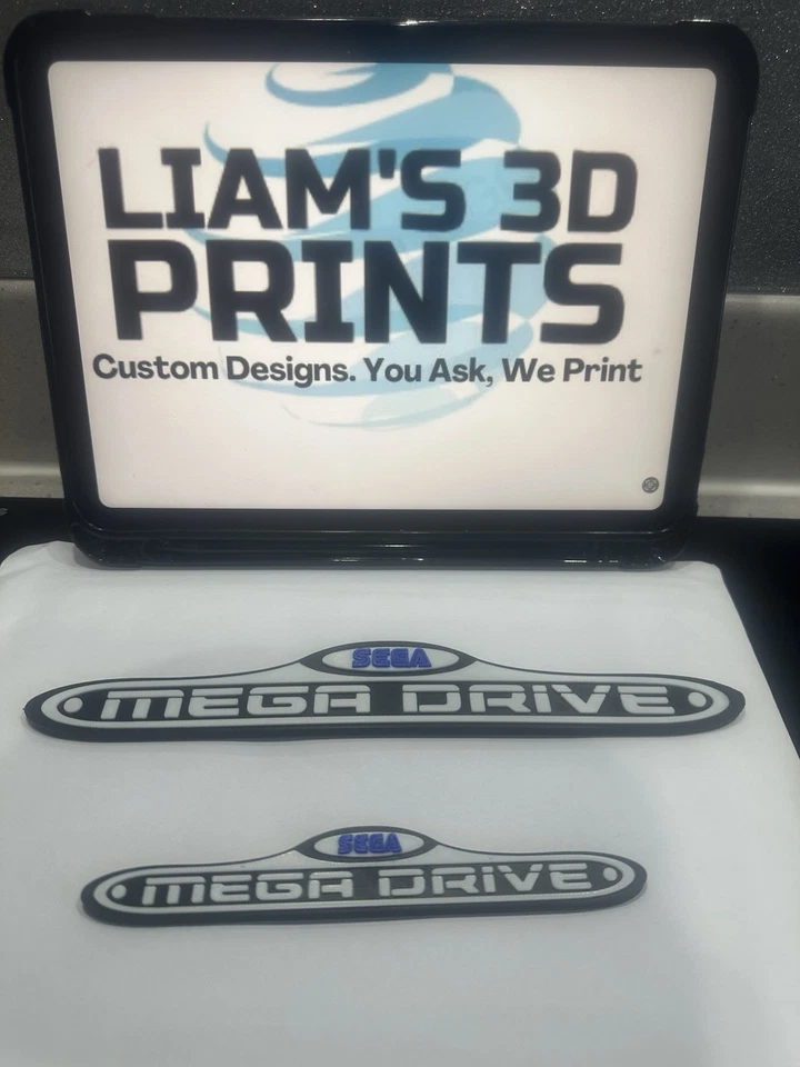 Decorative sega Mega drive logo Sign Display two sizes small 16cm Large 25cm