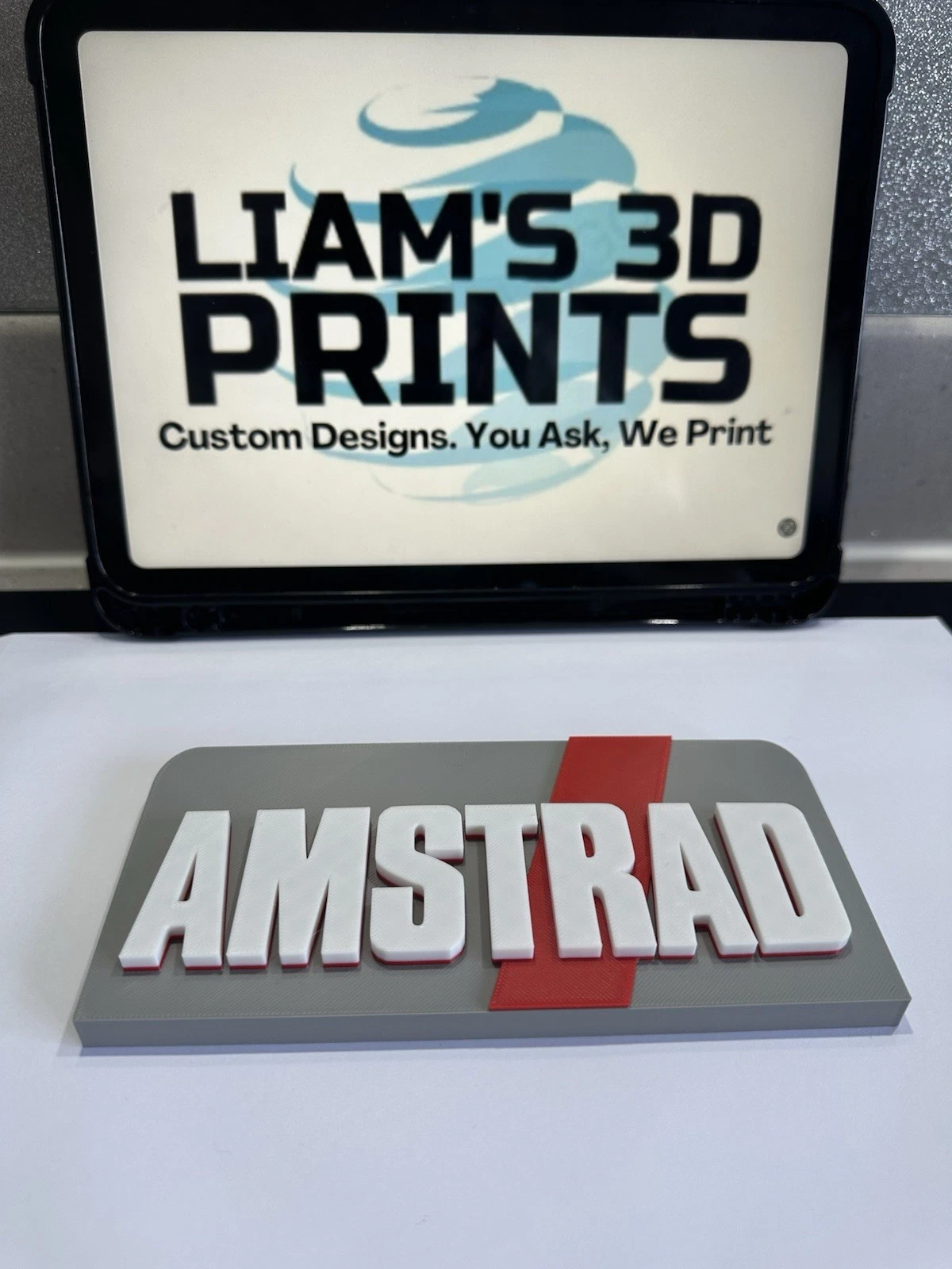 Decorative Amstrad Logo Standing Sign Display Room PC