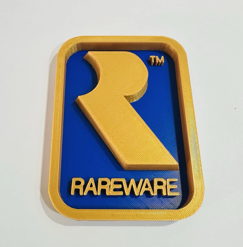 Decorative Rareware Game logo Sign Display Stand Room