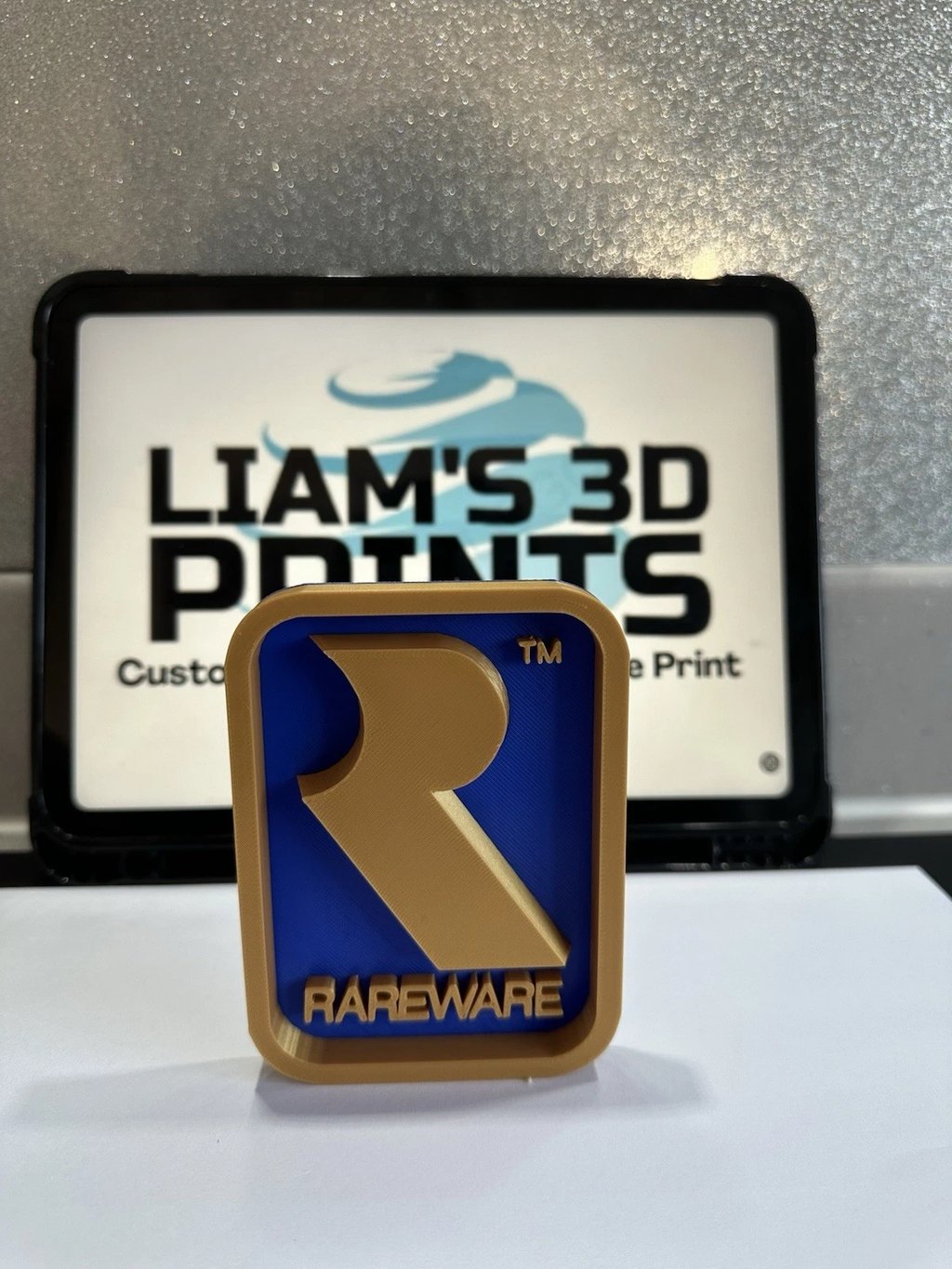 Decorative Rareware Game logo Sign Display Stand Room