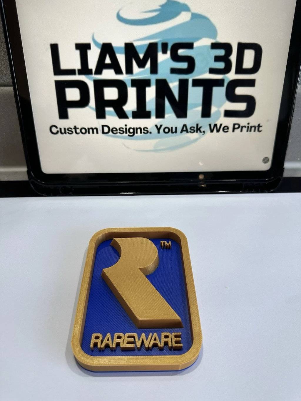 Decorative Rareware Game logo Sign Display Stand Room