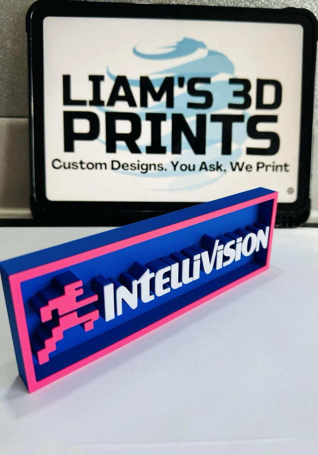 Decorative Mattel IntelIvision logo Sign Display retro small 17.5cm Large 22cm