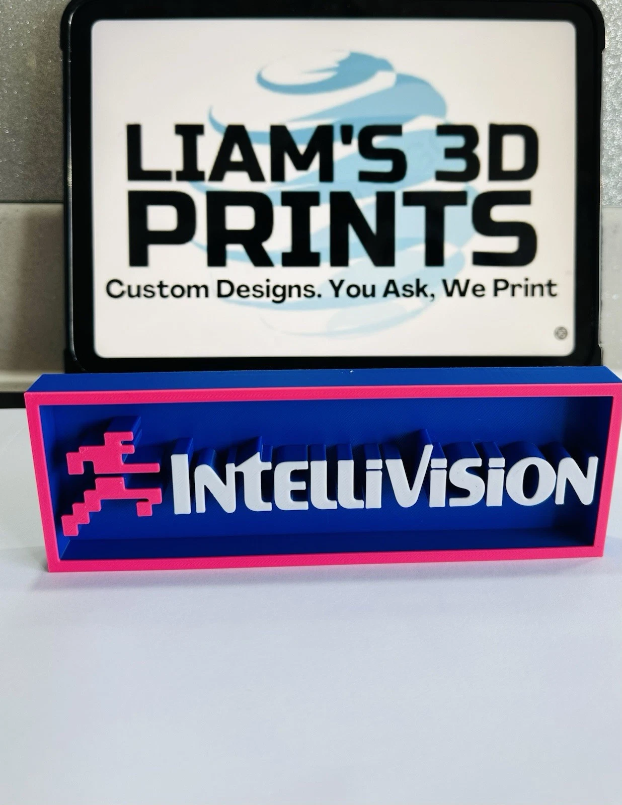 Decorative Mattel IntelIvision logo Sign Display retro small 17.5cm Large 22cm