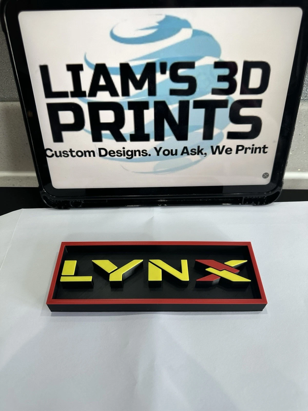 Decorative Lynx logo Sign Display Cinema small 17.5cm Large 22cm