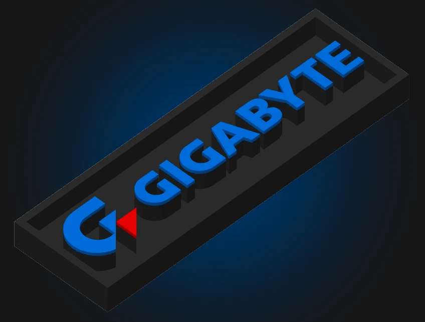 Decorative Gigabyte Gaming PC logo Sign Display Cinema s17.5cm Large 22cm