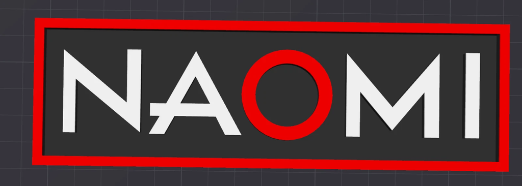 Decorative Naomi logo Sign Display Cinema S17.5cm L22cm