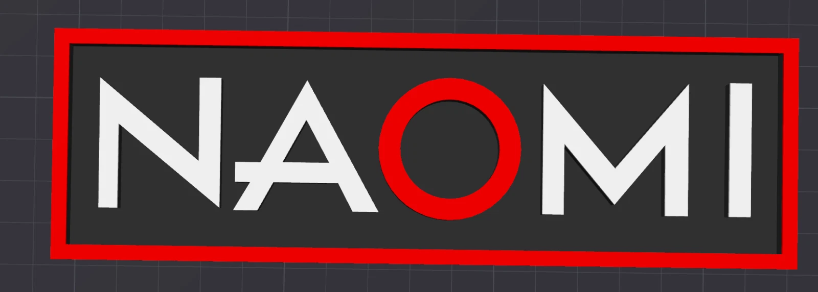 Decorative Naomi logo Sign Display Cinema S17.5cm L22cm