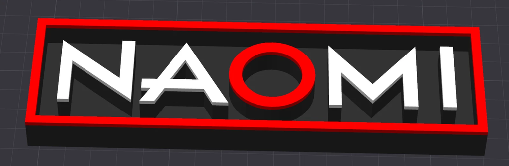 Decorative Naomi logo Sign Display Cinema S17.5cm L22cm