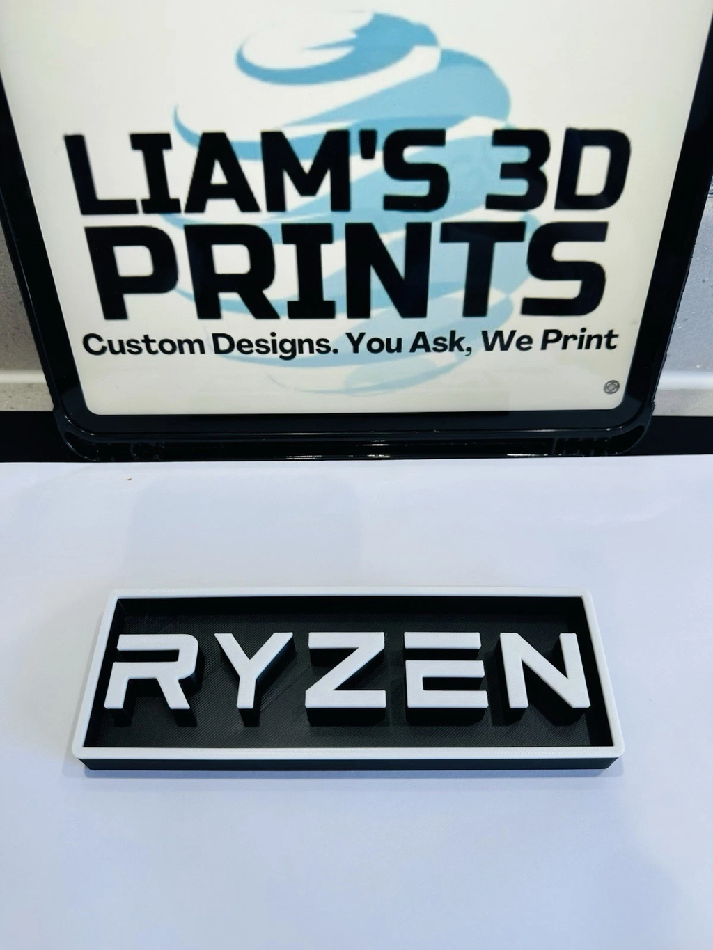 Decorative Ryzen logo Sign Display Cinema small 17.5cm Large 22cm