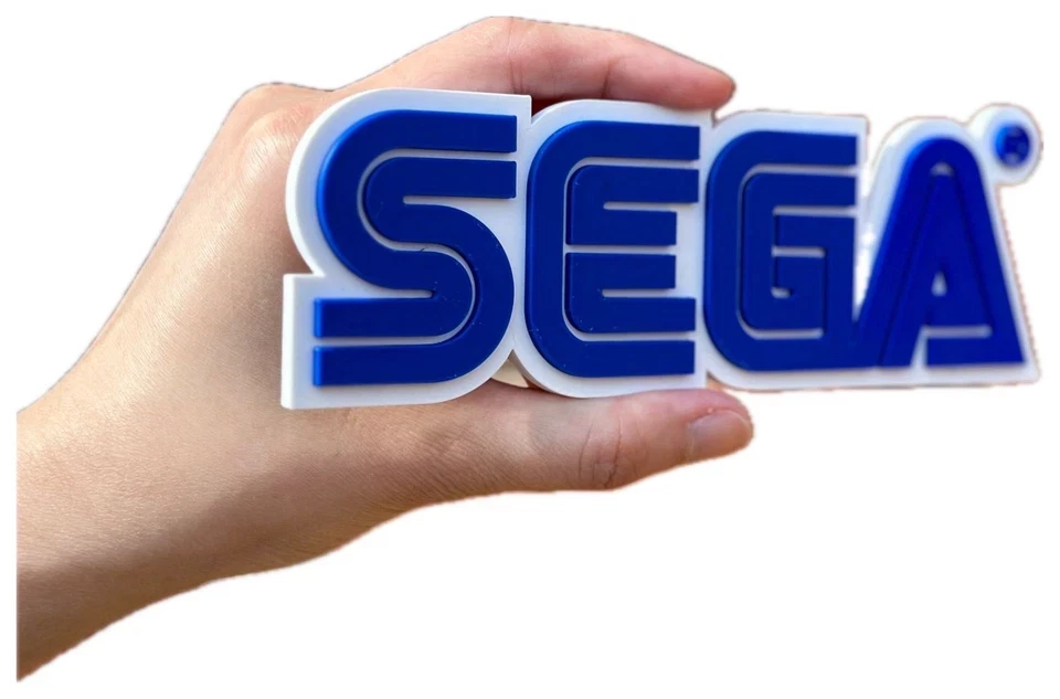 Decorative SEGA Game Consoles Retro Logo 3D Print Wall Logo 2 Sizes