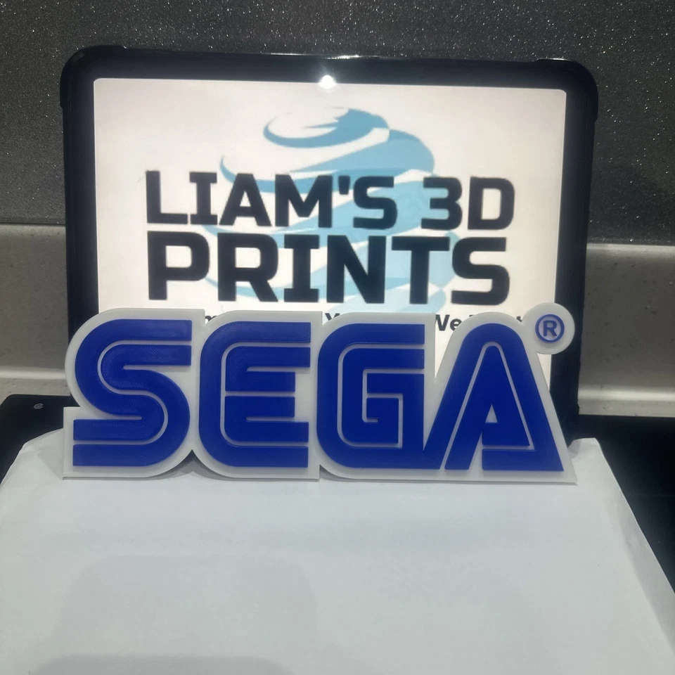 Decorative SEGA Game Consoles Retro Logo 3D Print Wall Logo 2 Sizes