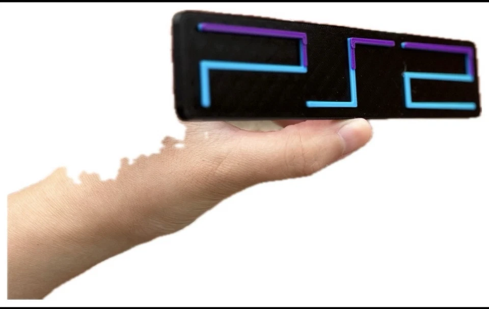 Decorative Sony PlayStation PS2 logo Sign Display two sizes small 16cm L 25cm