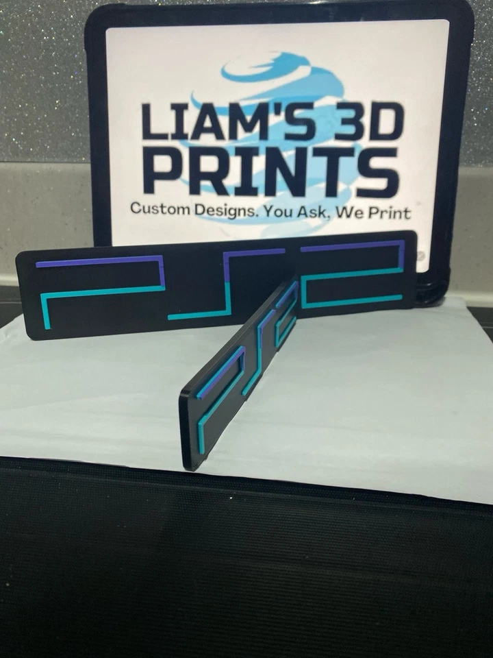 Decorative Sony PlayStation PS2 logo Sign Display two sizes small 16cm L 25cm