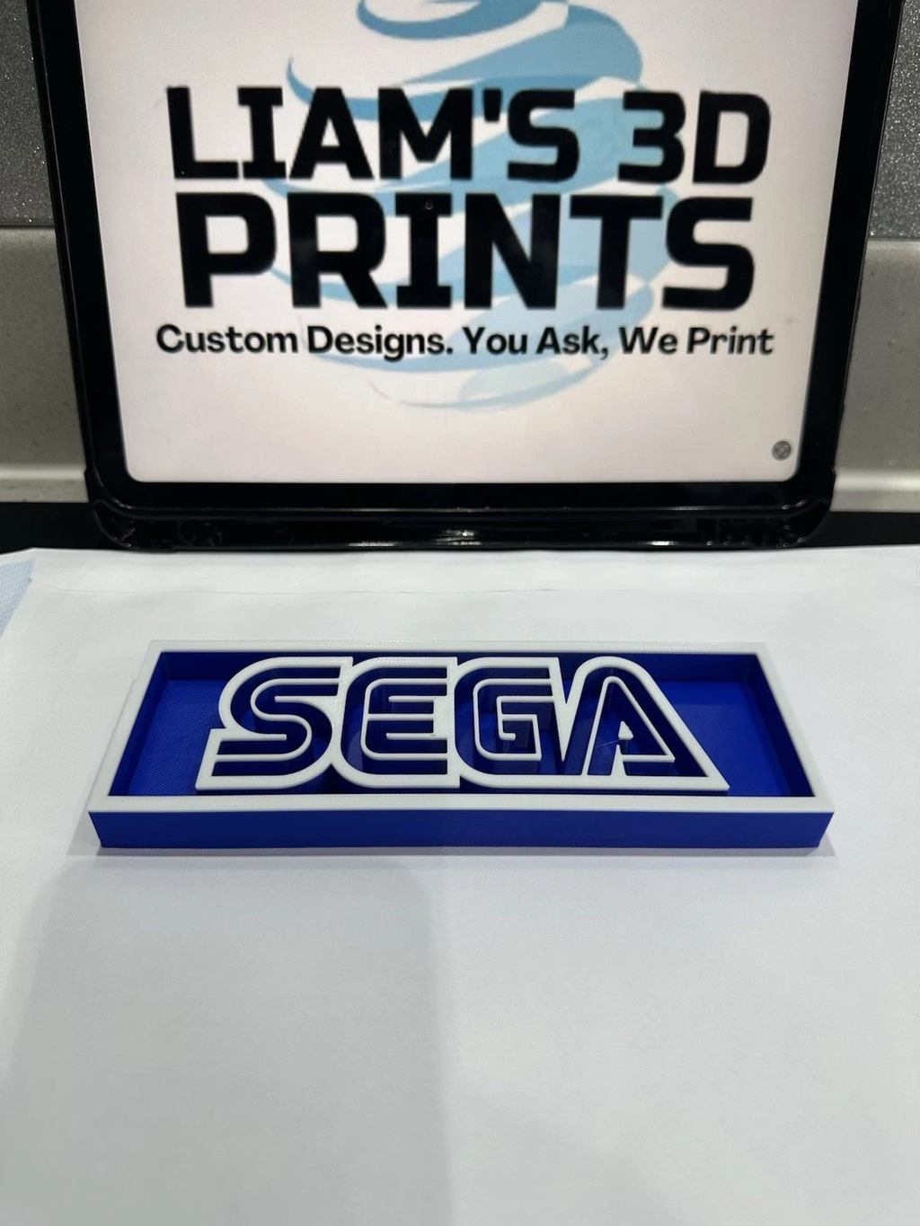 Decorative SEGA Game Consoles Logo Box Sign Display 3D Print 2 Sizes
