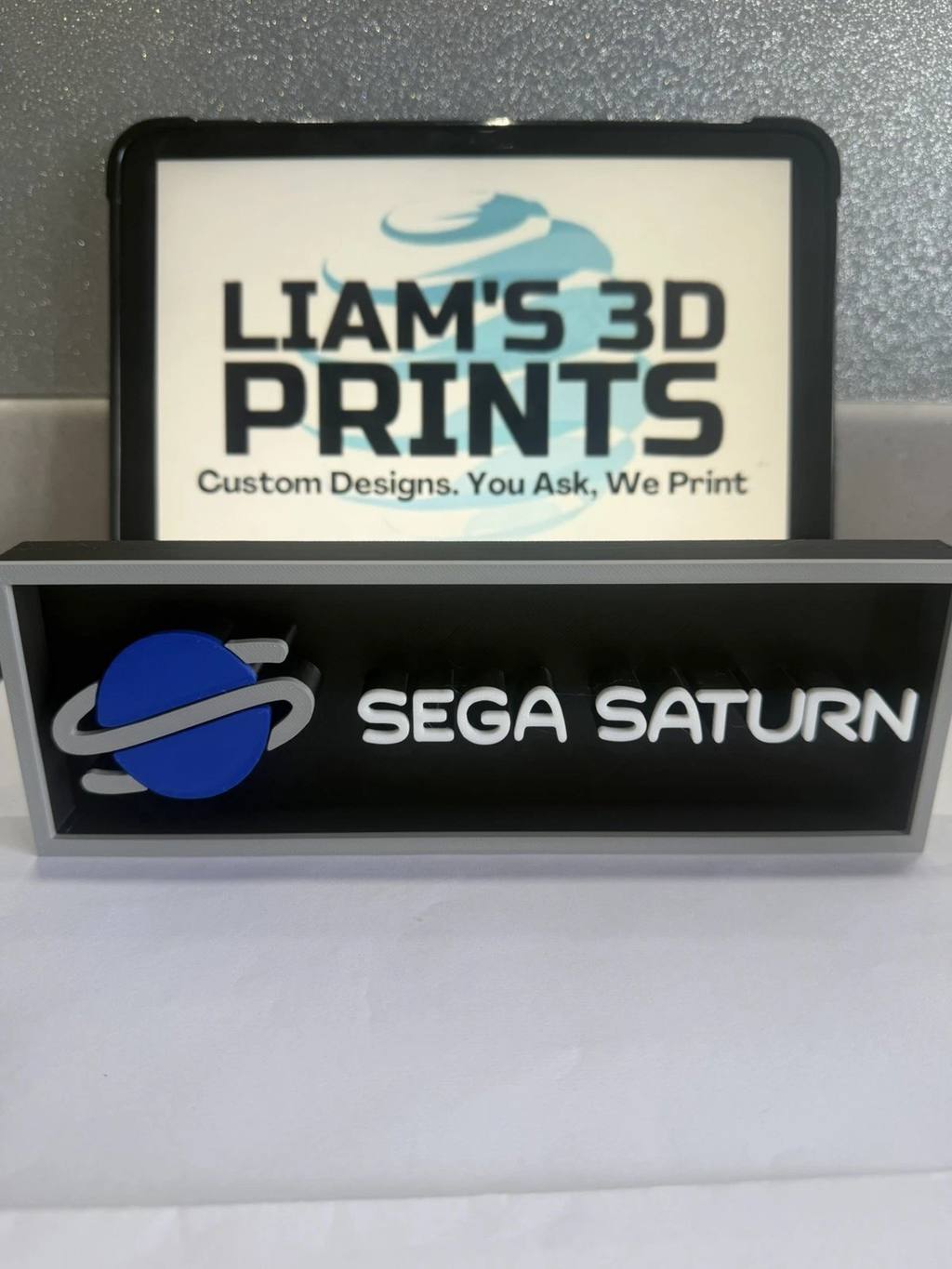 Decorative SEGA Saturn Game Consoles Logo Box Sign Display 3D Print 2 Sizes