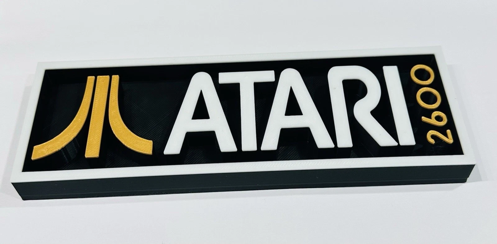 Decorative Atari 2600 Game Console Logo Box Sign Display 3D Print 2 Sizes