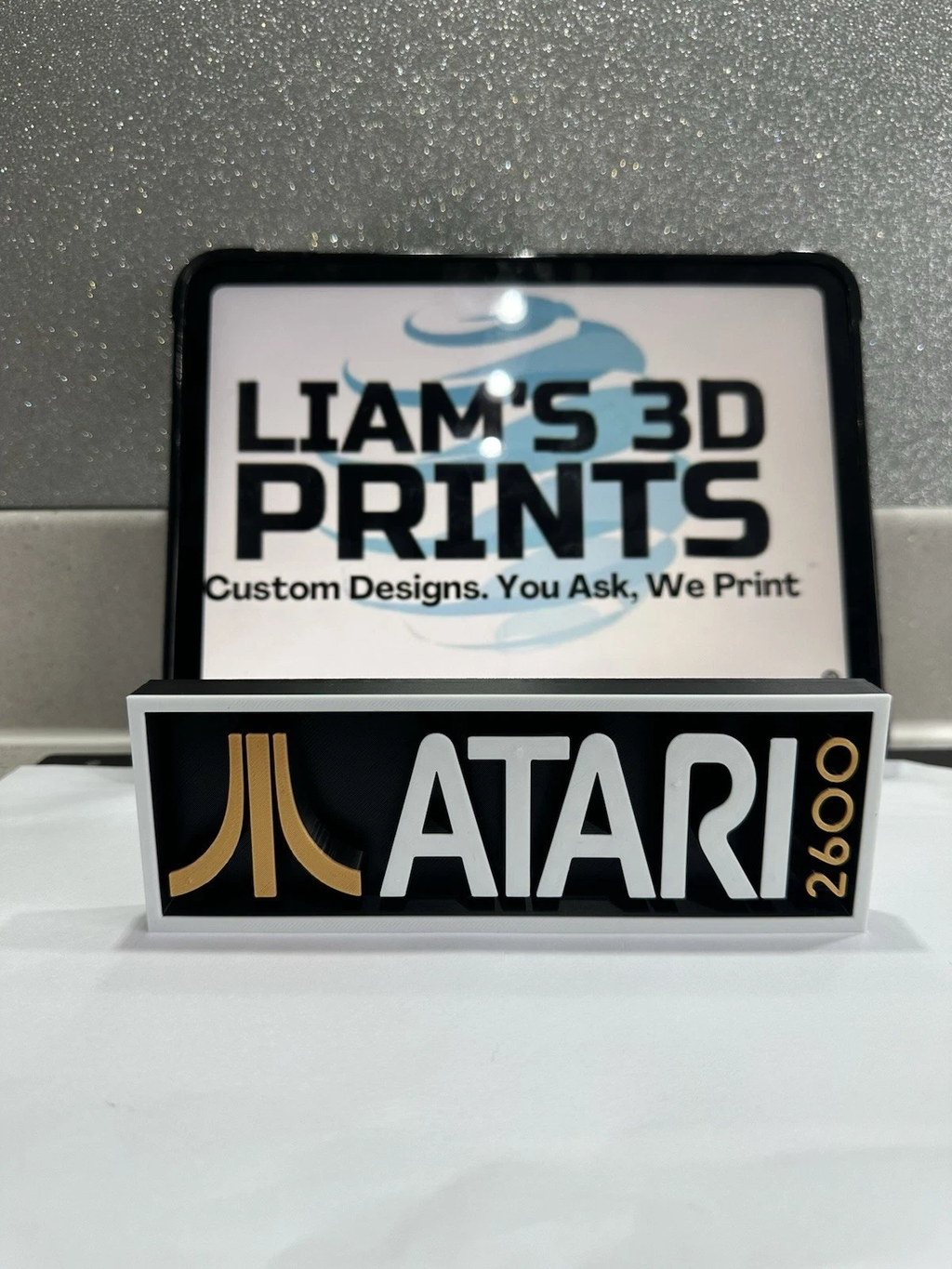 Decorative Atari 2600 Game Console Logo Box Sign Display 3D Print 2 Sizes