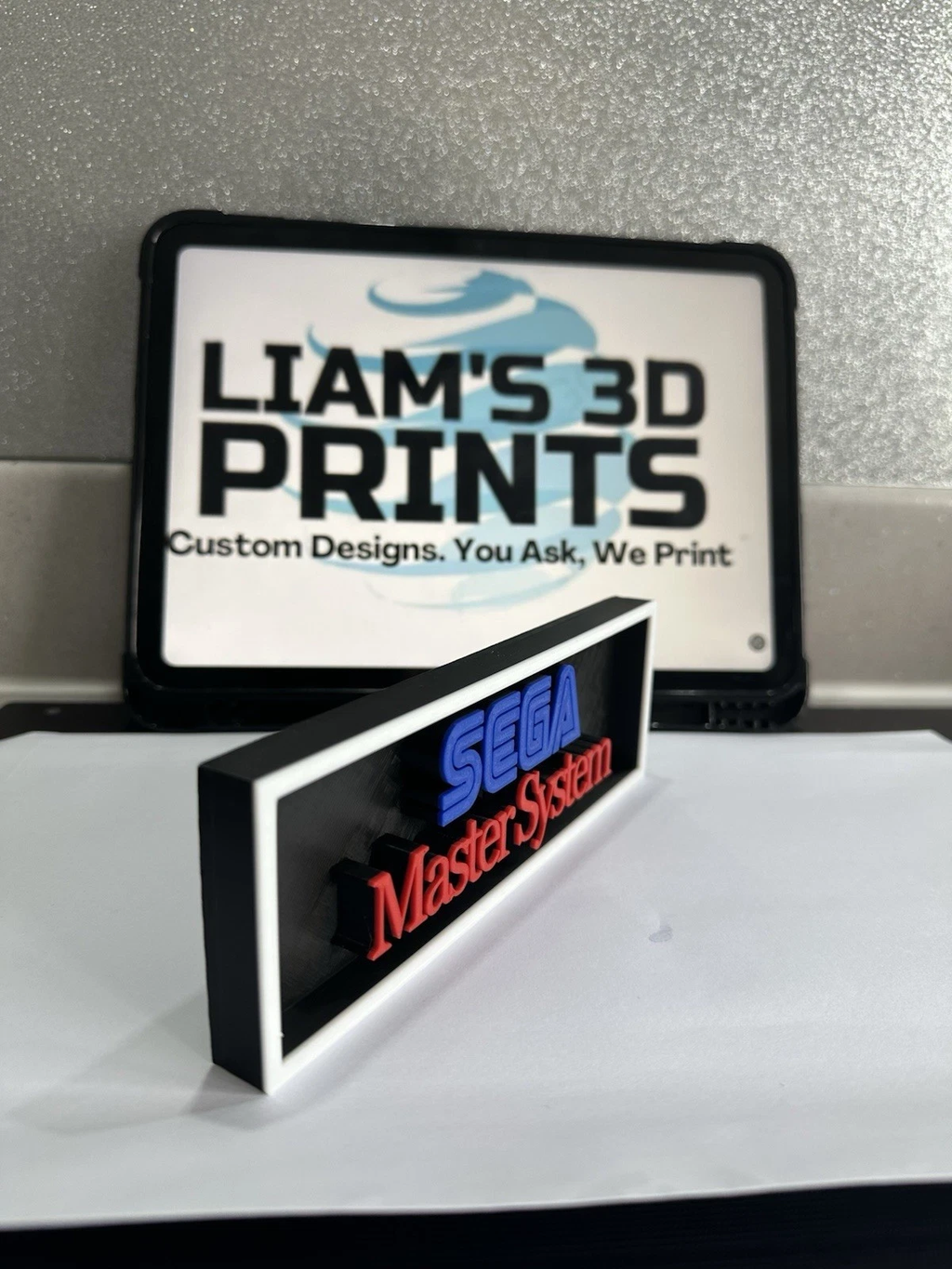 Decorative SEGA Master System Game Consoles Logo Box Sign 3D Print 2 Sizes