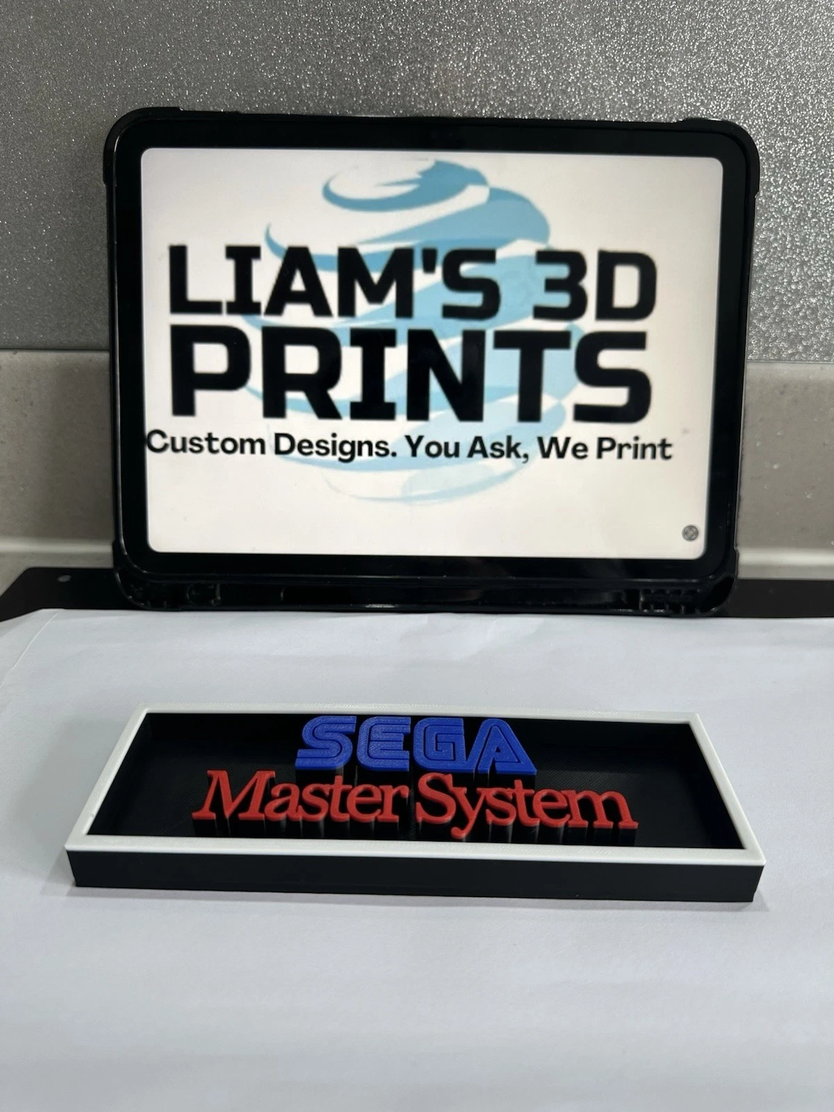 Decorative SEGA Master System Game Consoles Logo Box Sign 3D Print 2 Sizes