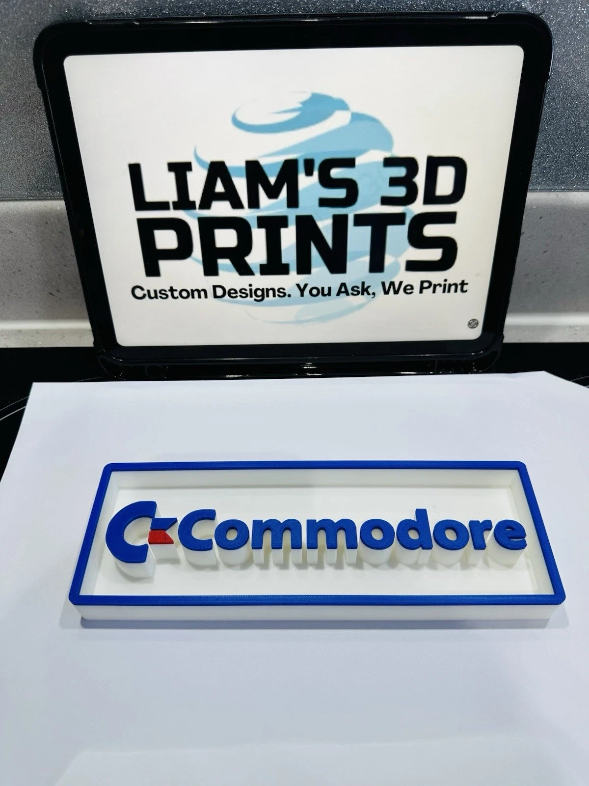 Decorative Commodore Console Logo Box Sign 3D Print 2 Sizes