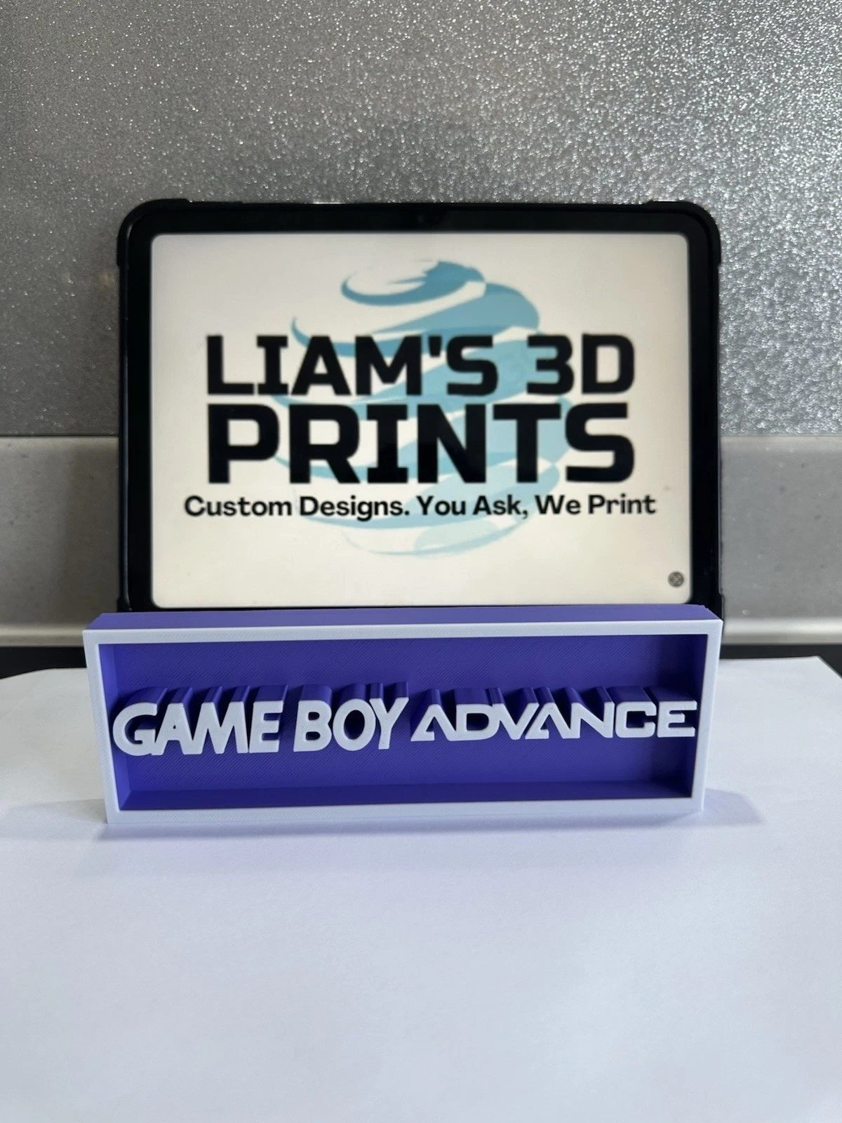 Decorative Nintendo Game Boy Advance GBA Console Logo Box Sign 3D Print 2 Sizes