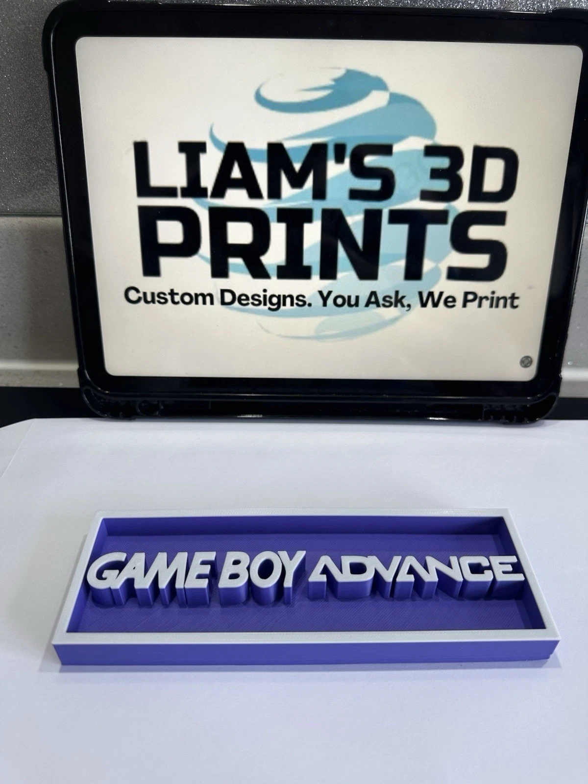 Decorative Nintendo Game Boy Advance GBA Console Logo Box Sign 3D Print 2 Sizes