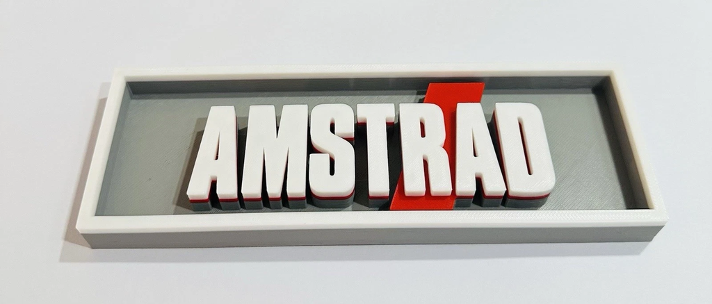 Decorative Amstrad Game Consoles Logo Box Sign Display 3D Print 2 Sizes