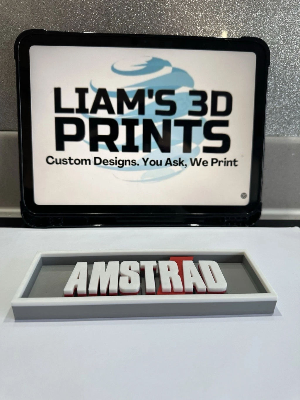 Decorative Amstrad Game Consoles Logo Box Sign Display 3D Print 2 Sizes