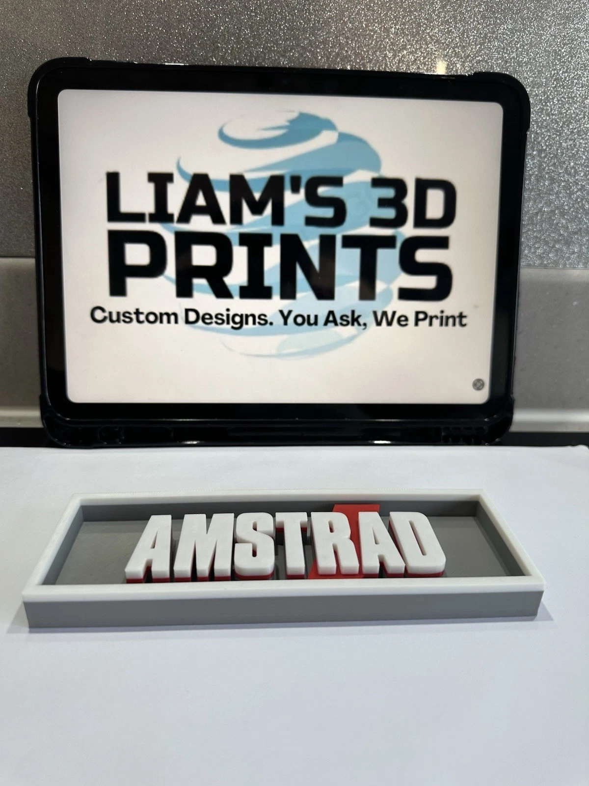 Decorative Amstrad Game Consoles Logo Box Sign Display 3D Print 2 Sizes