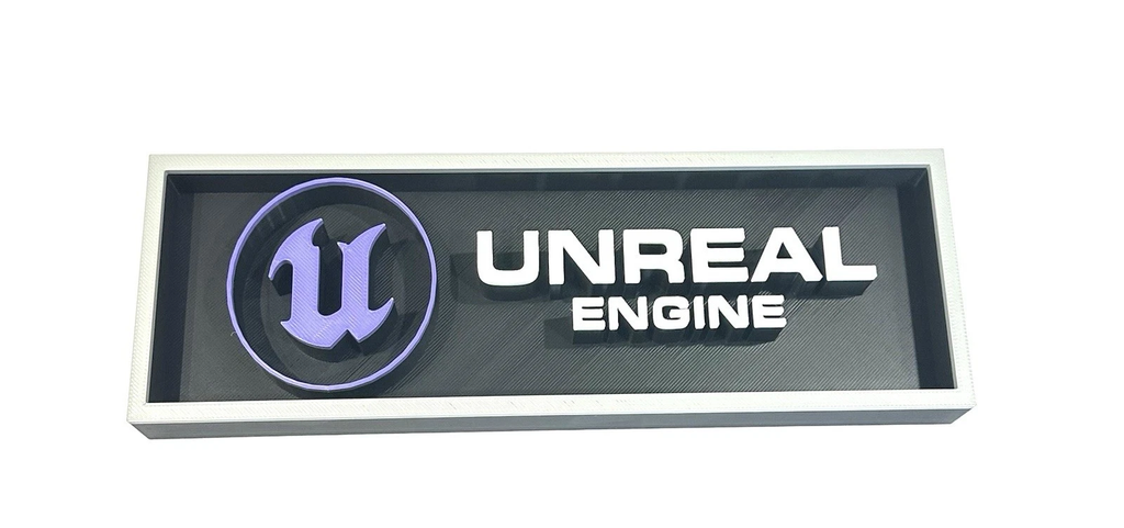 Decorative Unreal Engine logo Sign Display Cinema small 17.5cm Large 22cm