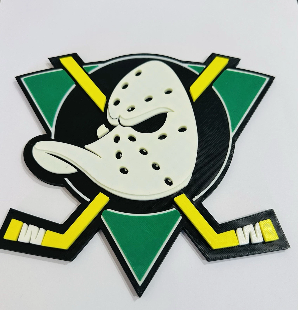 Decorative Anahelm Mighty Ducks Logo Room Sign Display